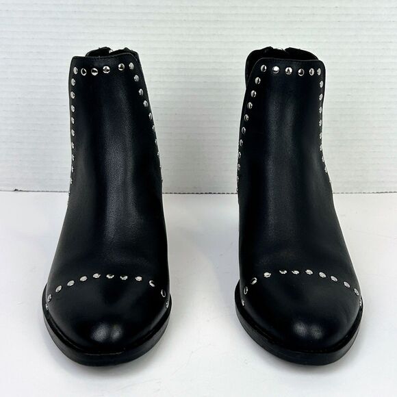 Steve Madden Conspire Studded Ankle Booties Black Leather Boots Moto Rock 8 EUC - Picture 4 of 10